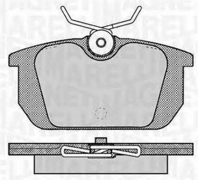 MAGNETI MARELLI 363916060783 -  Комплект тормозных колодок, дисковый тормоз